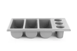 Pojemnik na sztućce GN 1/1, jasnoszary, 530x325x105mm HENDI 552353