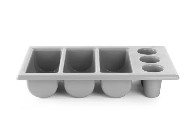 Pojemnik na sztućce GN 1/1, jasnoszary, 530x325x105mm HENDI 552353