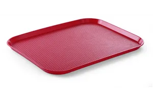 Taca z polipropylenu Fast Food duża, czerwony, 350x450x20mm AmerBox 878811