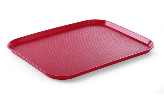 Taca z polipropylenu Fast Food duża, czerwony, 350x450x20mm AmerBox 878811