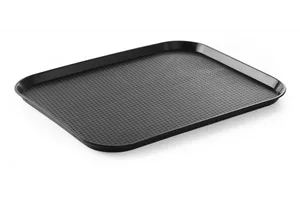 Taca z polipropylenu Fast Food duża, czarny, 350x450x20mm AmerBox 878859