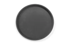Taca do serwowania z polipropylenu, antypoślizgowa, okrągła, czarna, ⌀280x20mm HENDI 878125
