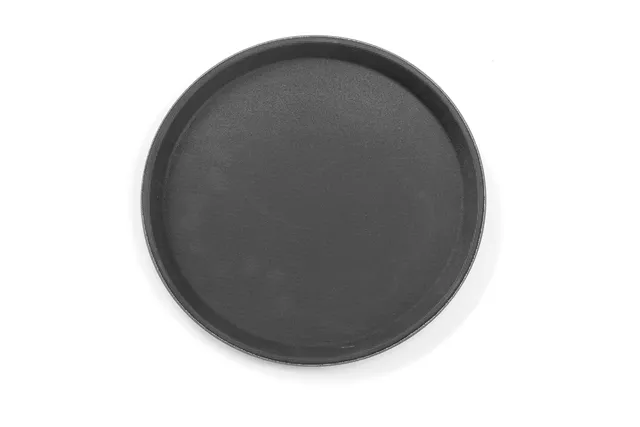 Taca do serwowania z polipropylenu, antypoślizgowa, okrągła, czarna, ⌀410x20mm HENDI 878149