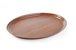 Taca do serwowania laminowana, antypoślizgowa, owalna, mahoniowy, 200x265mm AmerBox 507568