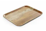 Taca do serwowania z laminatem z melaminy, antypoślizgowa, z wzorem drewna, drewno, 330x430mm AmerBox 508879