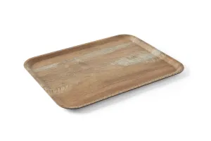 Taca do serwowania z laminatem z melaminy, antypoślizgowa, z wzorem drewna, drewno, 370x530mm AmerBox 508947