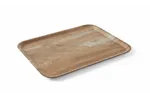 Taca do serwowania z laminatem z melaminy, antypoślizgowa, z wzorem drewna, drewno, 370x530mm AmerBox 508947