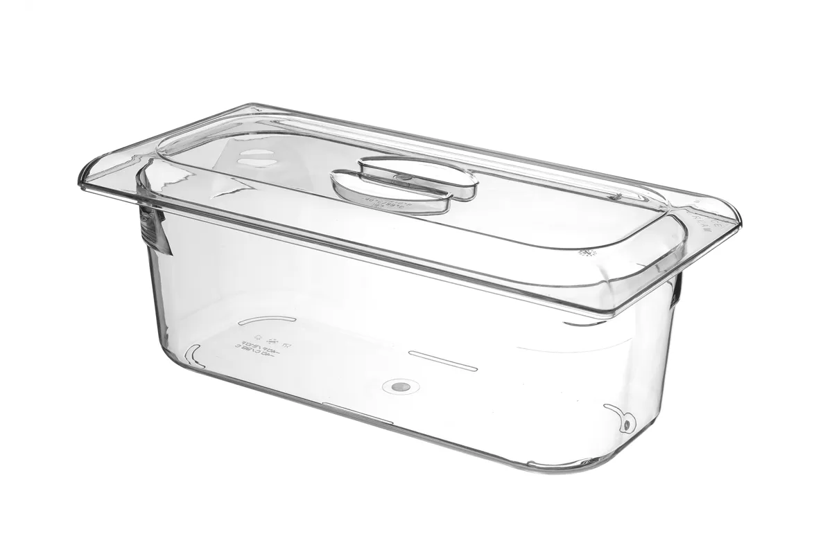 Kuweta do lodów z poliwęglanu, 5L, transparentny, 360x165x120mm HENDI 807026