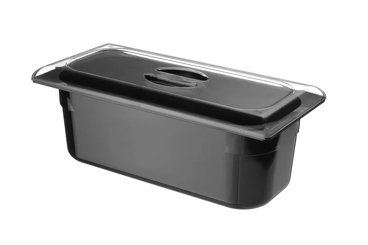 Kuweta do lodów z poliwęglanu, 5L, czarny, 360x165x120mm HENDI 807033