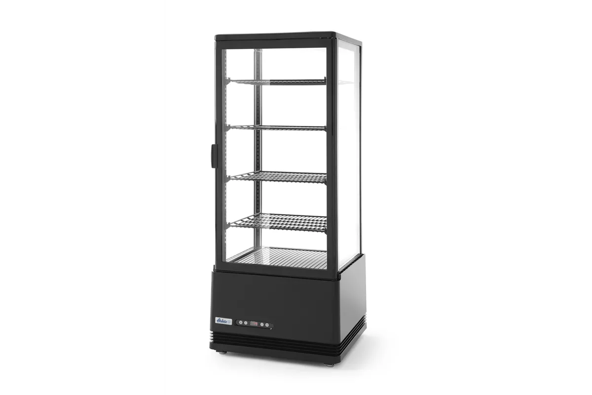 Witryna chłodnicza nastawna, 98 l, czarny, 230V/210W, 444x397x1100mm Arktic 233269