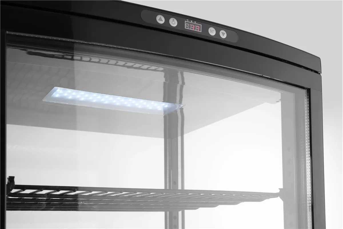 Witryna chłodnicza, 270 l, czarny, 230V/290W, 556x526x1913mm Arktic 233290
