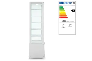 Witryna chłodnicza, 270 l, biały, 230V/290W, 556x526x1913mm Arktic 233696