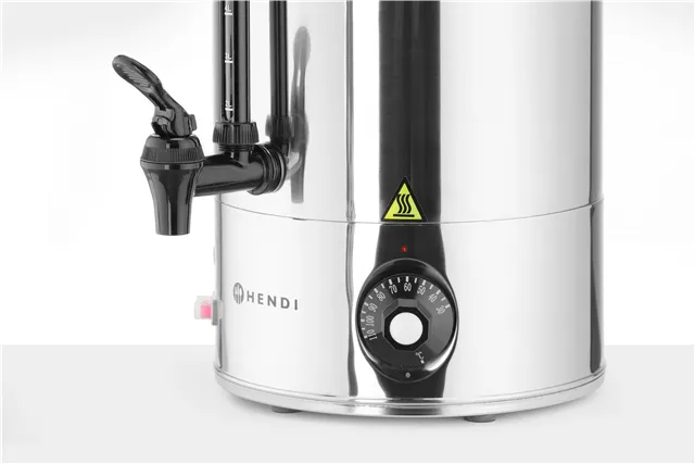 Warnik do wody o pojedynczych ściankach, 9L, srebrny, 230V/2200W, 340x227x468mm HENDI 209882