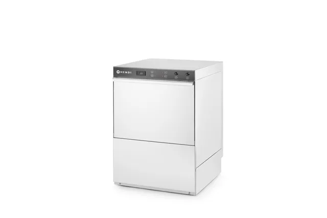 Zmywarka do naczyń 50x50 – sterowana elektromechanicznie, z dozownikiem detergentu, 400V/6600W, 570x600x830mm HENDI 233030