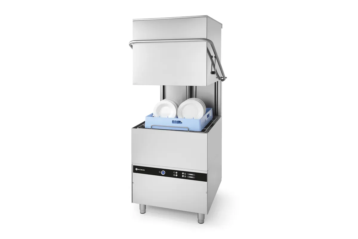 Zmywarka kapturowa 50x50 – sterowana elektromechanicznie, 400V/8600W, 745x900x1406mm HENDI 230312