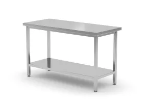 Stół centralny z półką – skręcany, Profi Line, 1400x700x850mm HENDI 810729