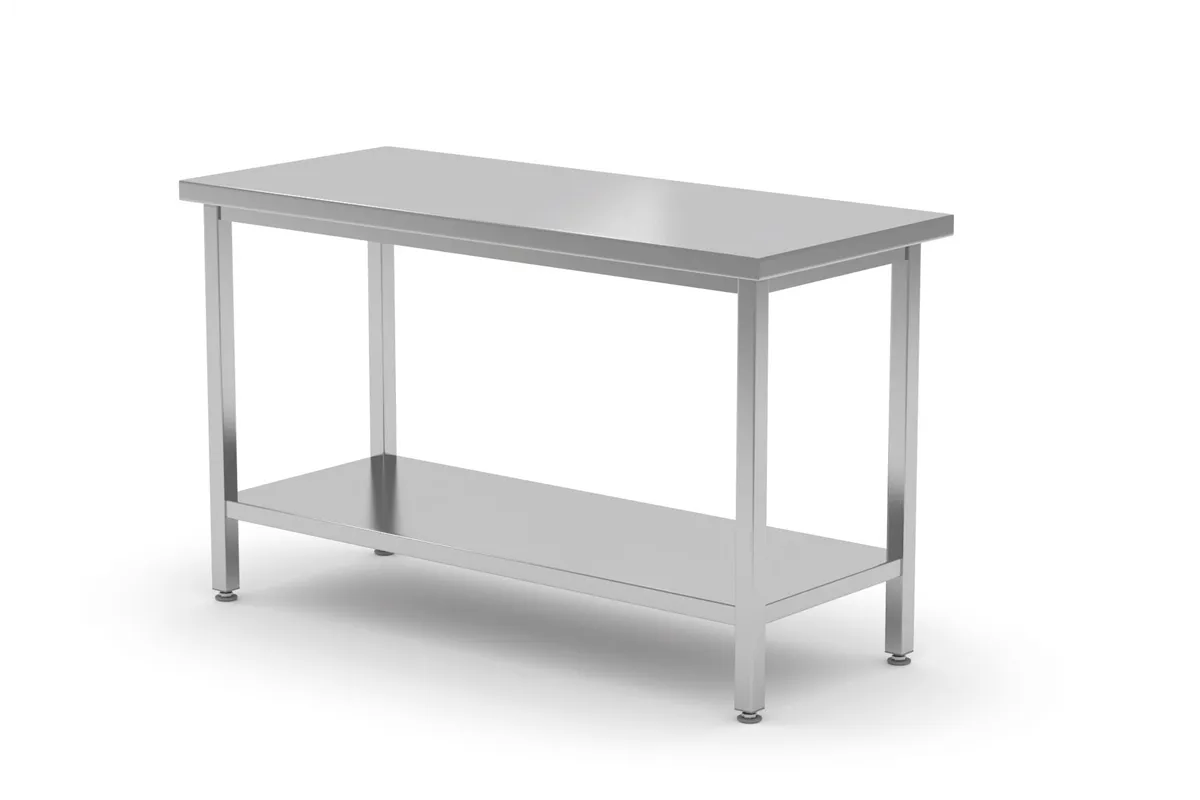 Stół centralny z półką – skręcany, Profi Line, 1400x700x850mm HENDI 810729