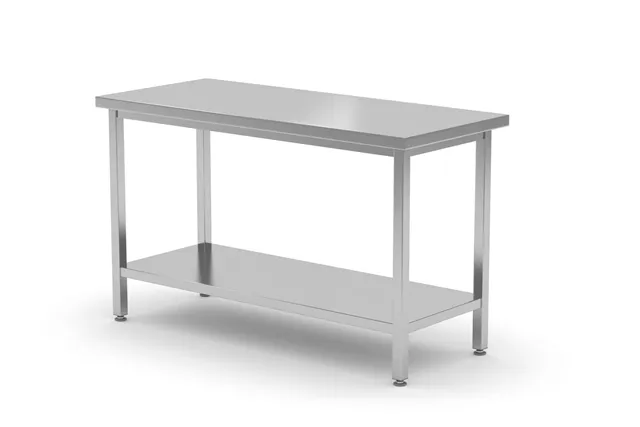 Stół centralny z półką – skręcany, Profi Line, 1400x700x850mm HENDI 810729