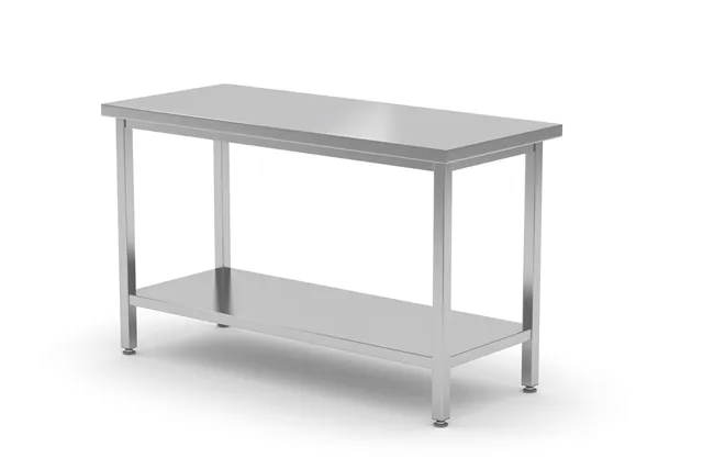 Stół centralny z półką – skręcany, Profi Line, 1600x700x850mm HENDI 810736