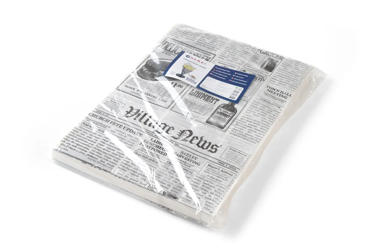 Papier pergaminowy, wydruk gazety, 500 szt., 250x350mm HENDI 678107