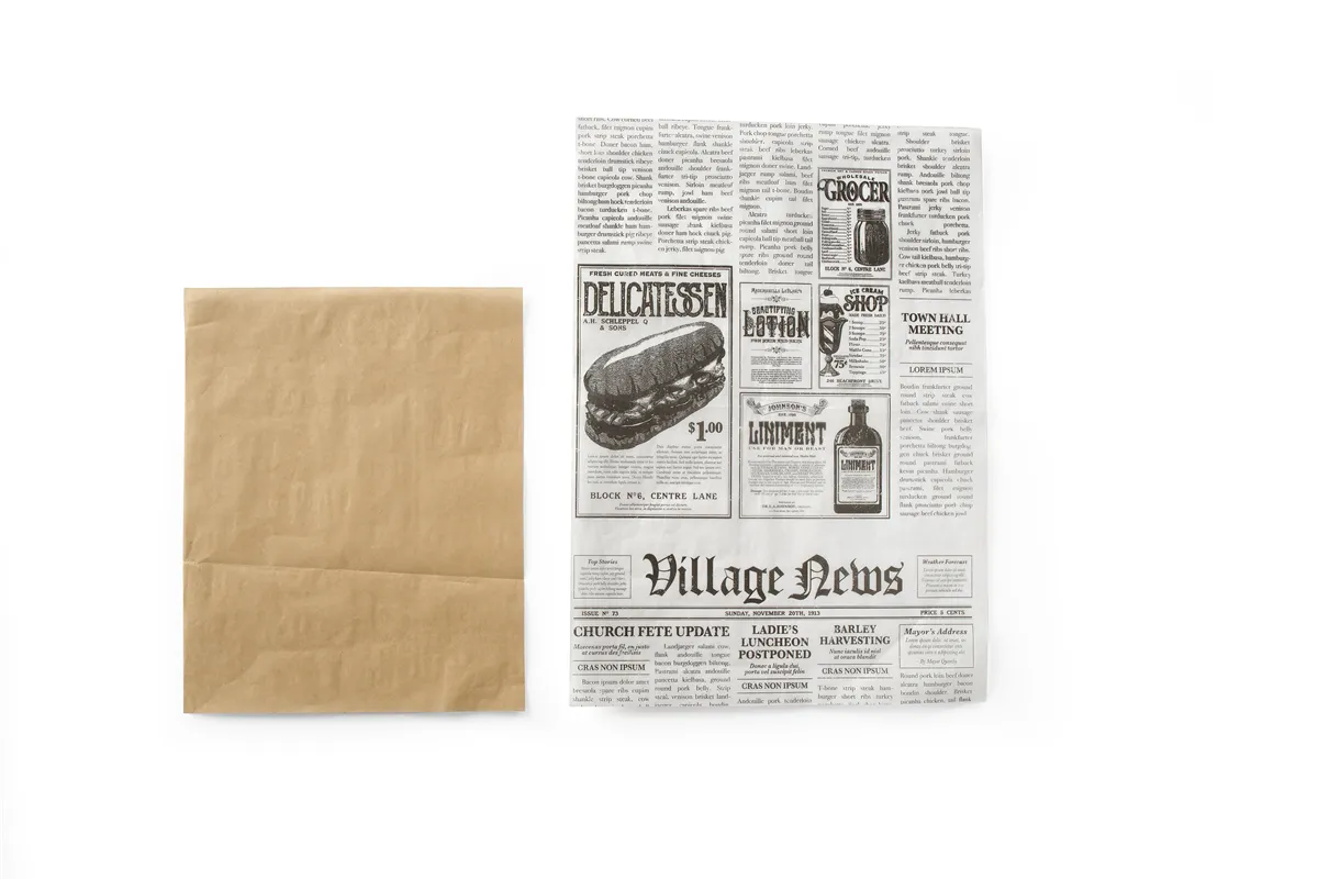 Papier pergaminowy, wydruk gazety, 500 szt., 250x350mm HENDI 678107