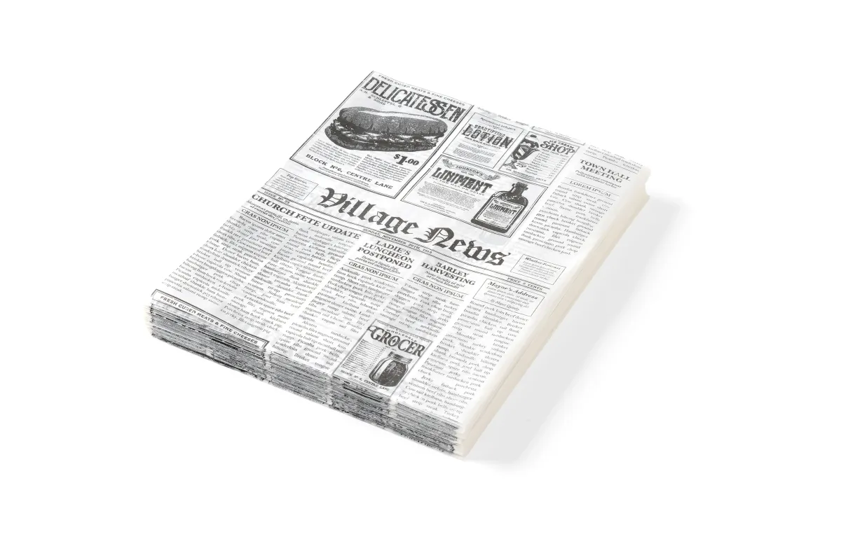 Papier pergaminowy, wydruk gazety, 500 szt., 200x250mm HENDI 678121