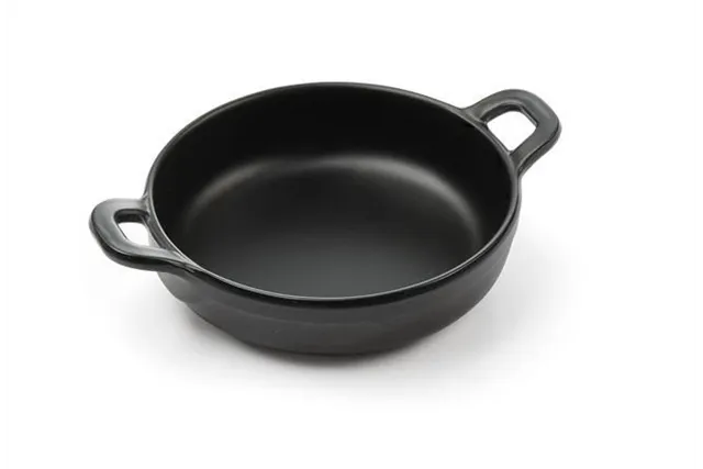 Rondelek czarny Little Chef mini okrągły, czarny, 189x147x37mm HENDI 564530