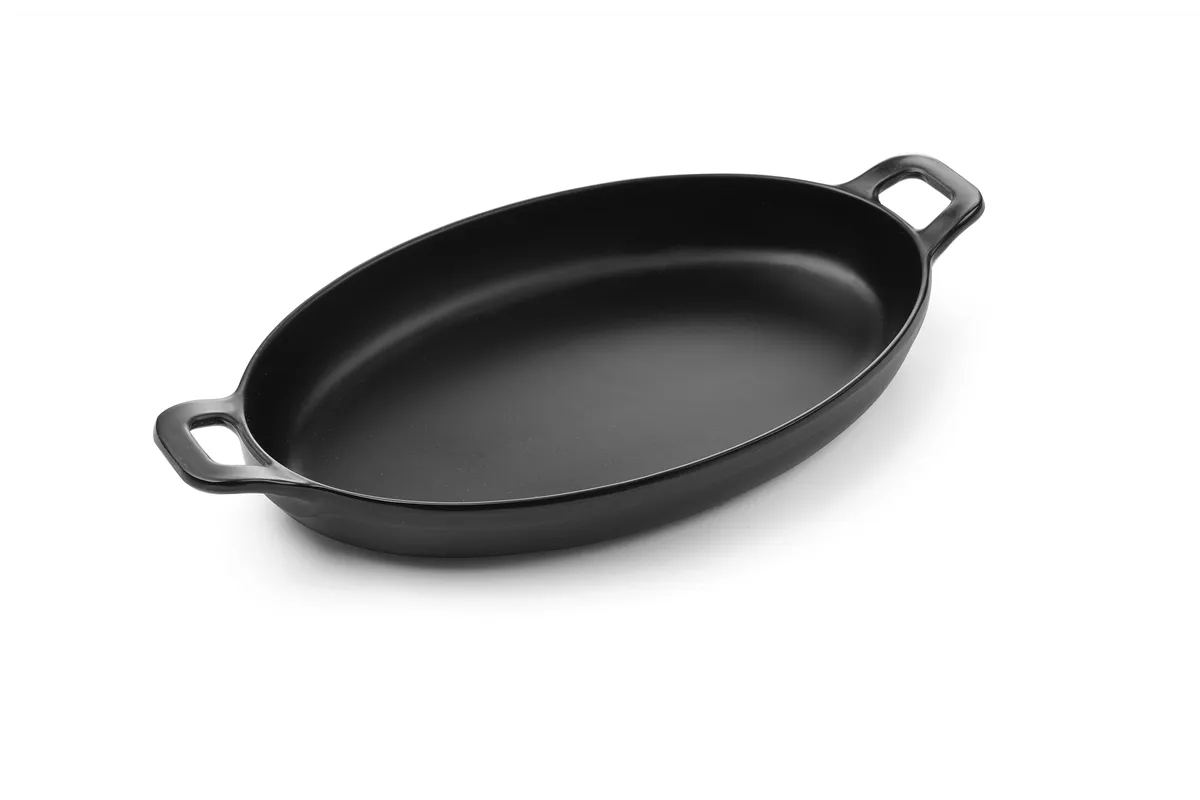 Rondelek czarny mini owalny Little Chef, czarny, 263x140x37mm Fine Dine 564554