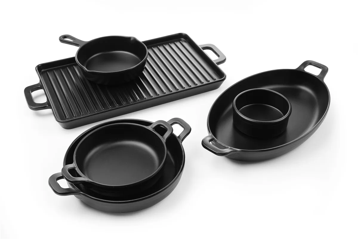 Rondelek czarny mini owalny Little Chef, czarny, 263x140x37mm Fine Dine 564554