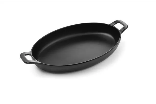 Rondelek czarny mini owalny Little Chef, czarny, 263x140x37mm Fine Dine 564554