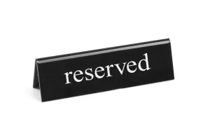Tabliczka informacyjna „Rezerwacja”, "reserved", 130x30x38mm HENDI 663462