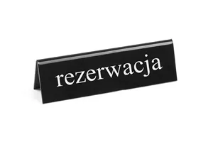 Tabliczka informacyjna „Rezerwacja”, "rezerwacja", 130x30x38mm HENDI 663523