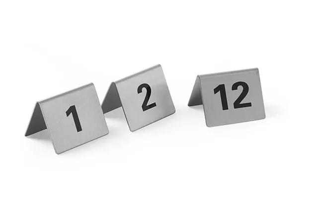 Tabliczka informacyjna z numerem, Numer 1-12, 50x35x40mm HENDI 663844