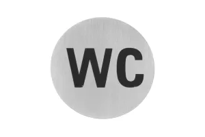 Tabliczka informacyjna na drzwi, WC, ⌀75mm HENDI 663622