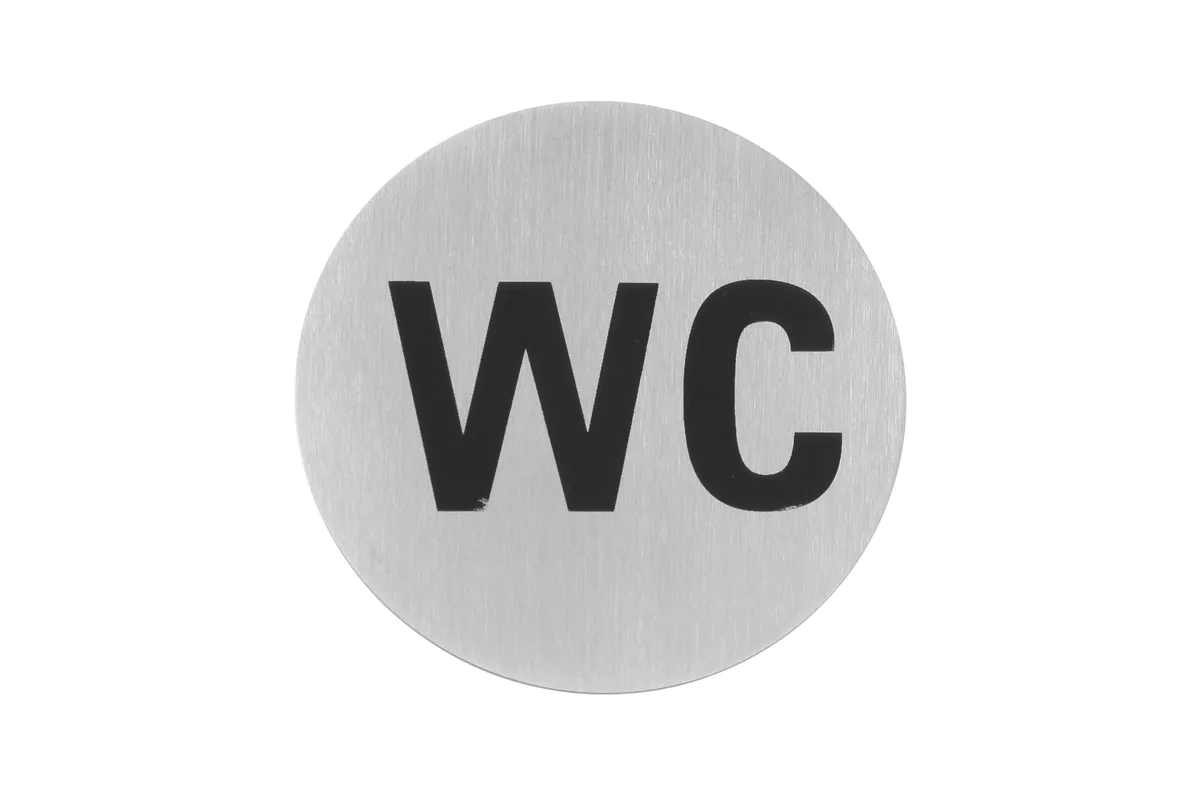 Tabliczka informacyjna na drzwi, WC, ⌀75mm HENDI 663622