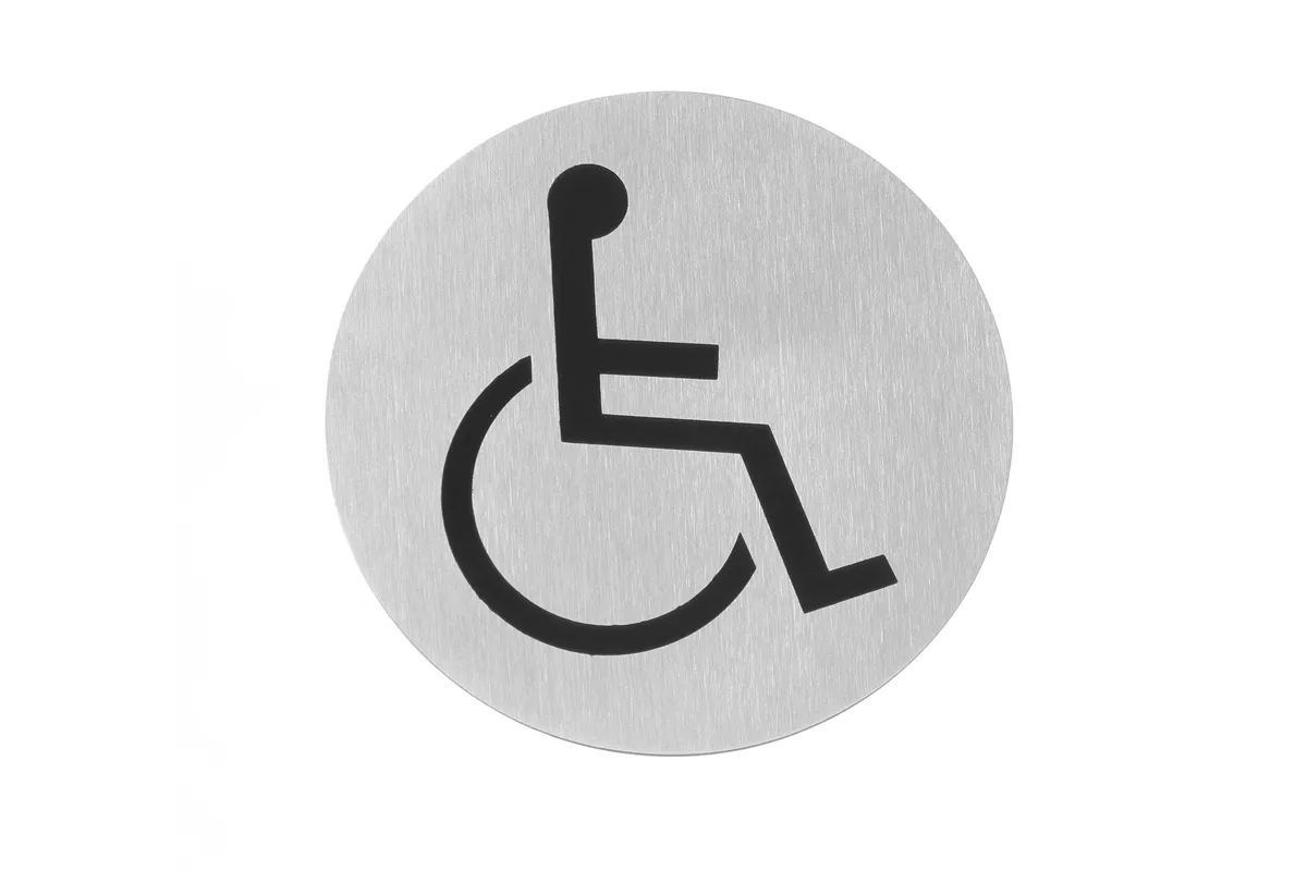 Tabliczka informacyjna na drzwi, dla niepełnosprawnych, ⌀75mm HENDI 663646