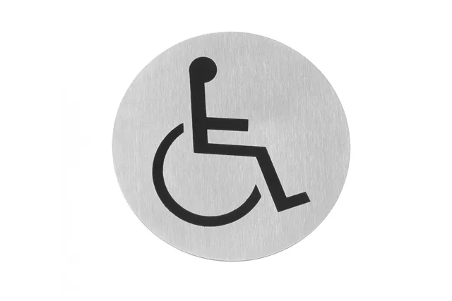 Tabliczka informacyjna na drzwi, dla niepełnosprawnych, ⌀75mm HENDI 663646