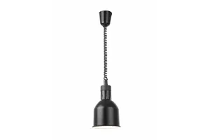 Lampa do podgrzewania potraw wisząca, cylindryczna, czarny, 230V/250W, ⌀175x250mm HENDI 273852