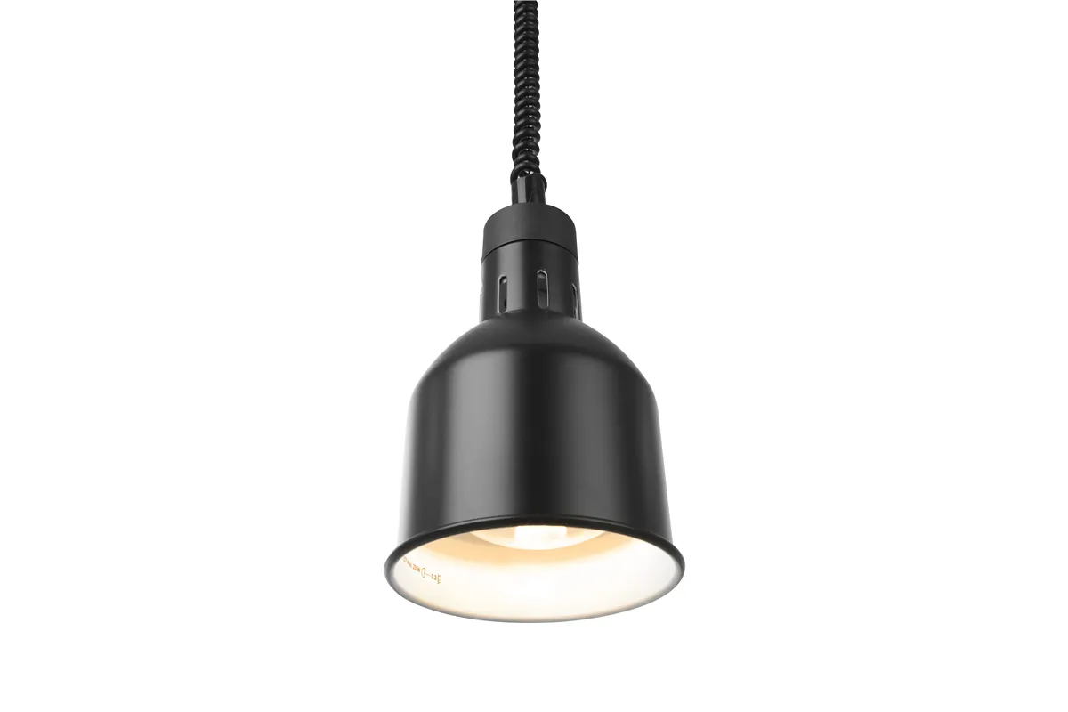 Lampa do podgrzewania potraw wisząca, cylindryczna, czarny, 230V/250W, ⌀175x250mm HENDI 273852
