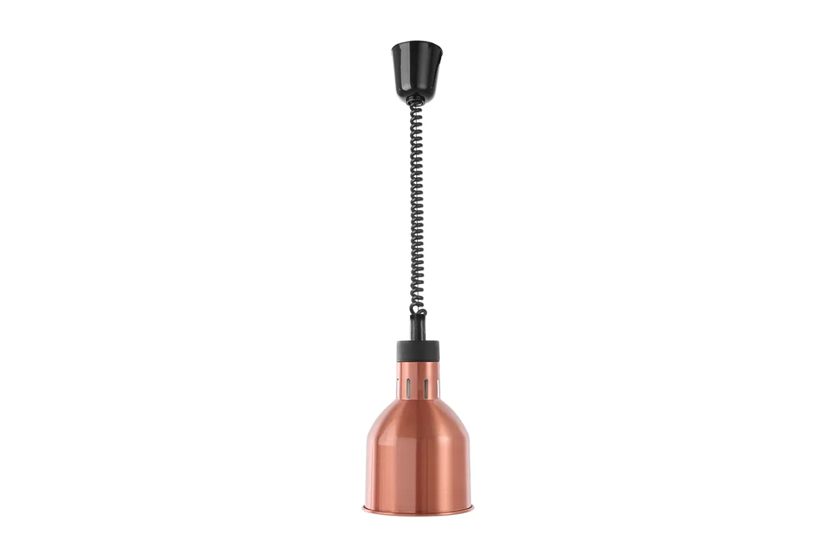 Lampa do podgrzewania potraw wisząca, cylindryczna, miedziany, 230V/250W, ⌀175x250mm HENDI 273890