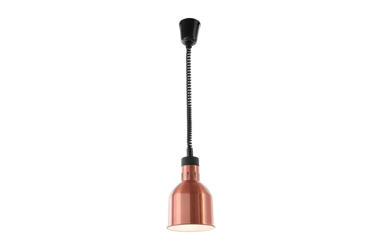 Lampa do podgrzewania potraw wisząca, cylindryczna, miedziany, 230V/250W, ⌀175x250mm HENDI 273890