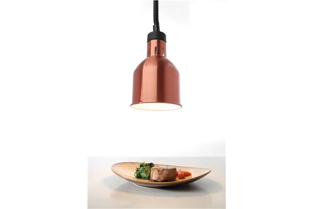 Lampa do podgrzewania potraw wisząca, cylindryczna, miedziany, 230V/250W, ⌀175x250mm HENDI 273890