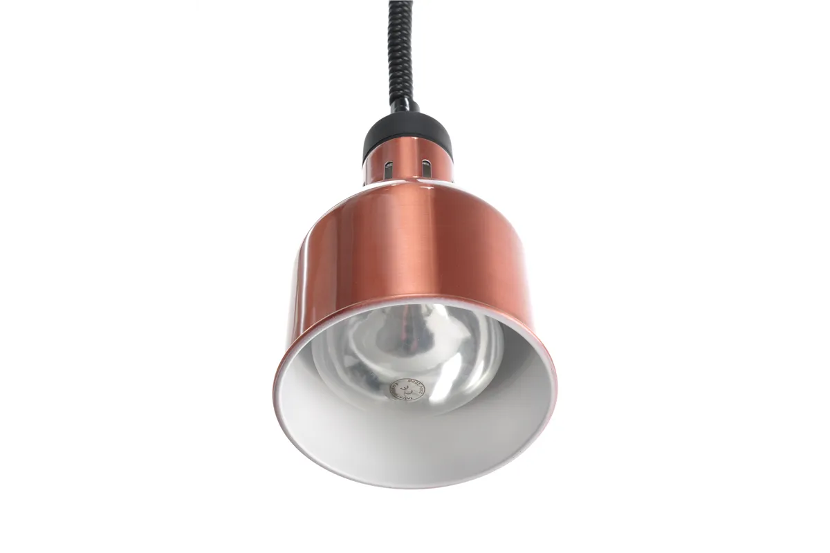 Lampa do podgrzewania potraw wisząca, cylindryczna, miedziany, 230V/250W, ⌀175x250mm HENDI 273890