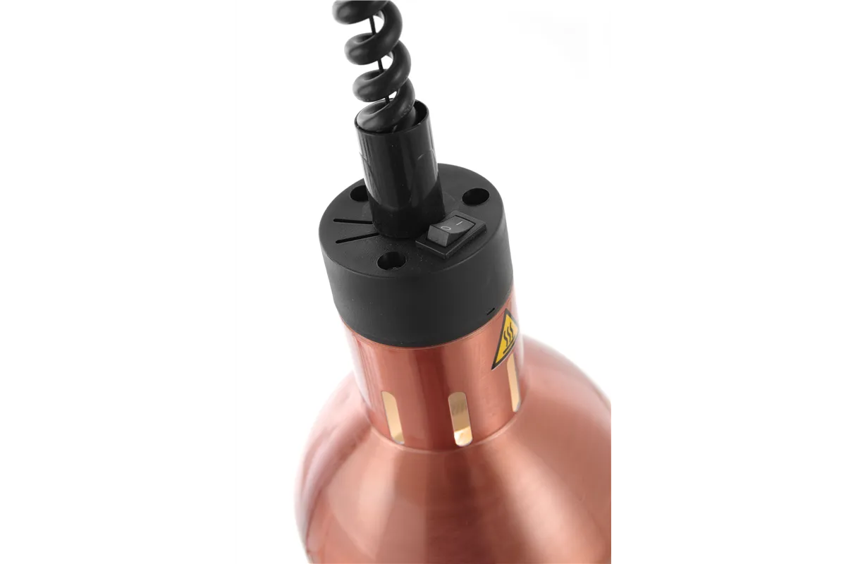 Lampa do podgrzewania potraw wisząca, cylindryczna, miedziany, 230V/250W, ⌀175x250mm HENDI 273890