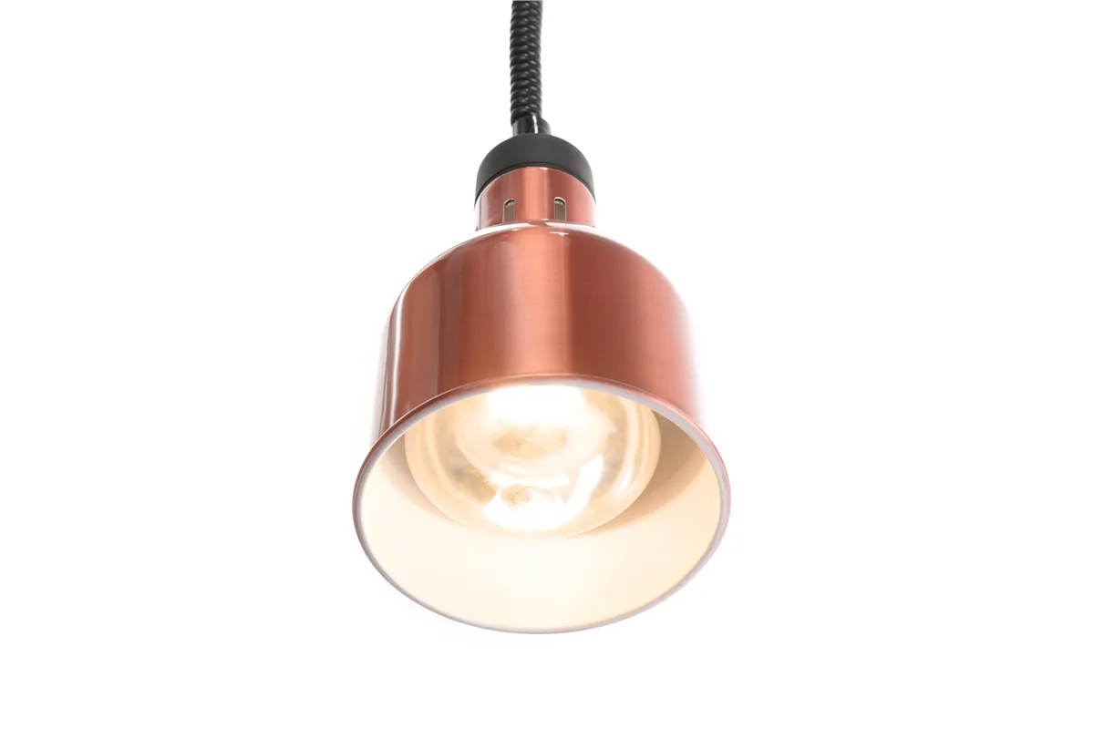 Lampa do podgrzewania potraw wisząca, cylindryczna, miedziany, 230V/250W, ⌀175x250mm HENDI 273890