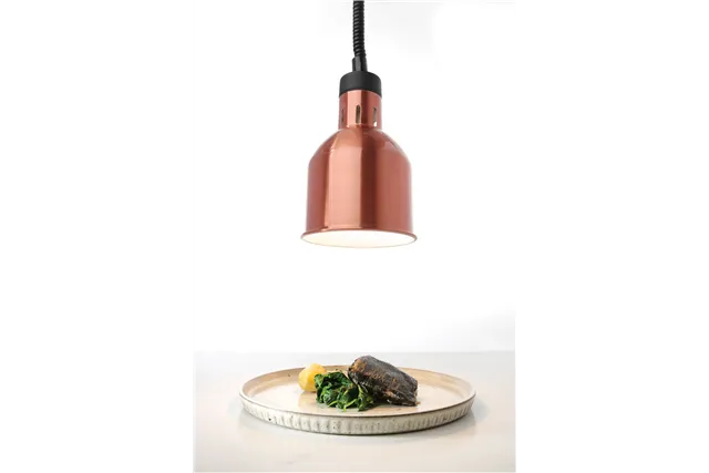 Lampa do podgrzewania potraw wisząca, cylindryczna, miedziany, 230V/250W, ⌀175x250mm HENDI 273890
