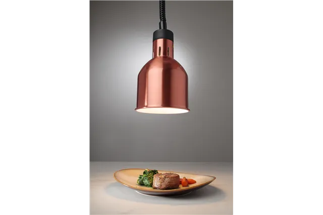 Lampa do podgrzewania potraw wisząca, cylindryczna, miedziany, 230V/250W, ⌀175x250mm HENDI 273890