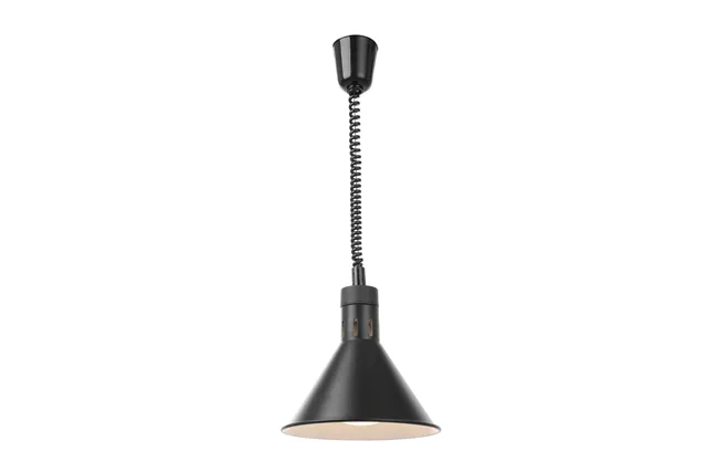 Lampa do podgrzewania potraw wisząca, stożkowa, czarny, 230V/250W, ⌀275x250mm HENDI 273845