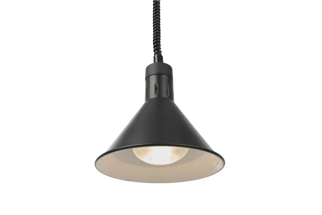 Lampa do podgrzewania potraw wisząca, stożkowa, czarny, 230V/250W, ⌀275x250mm HENDI 273845