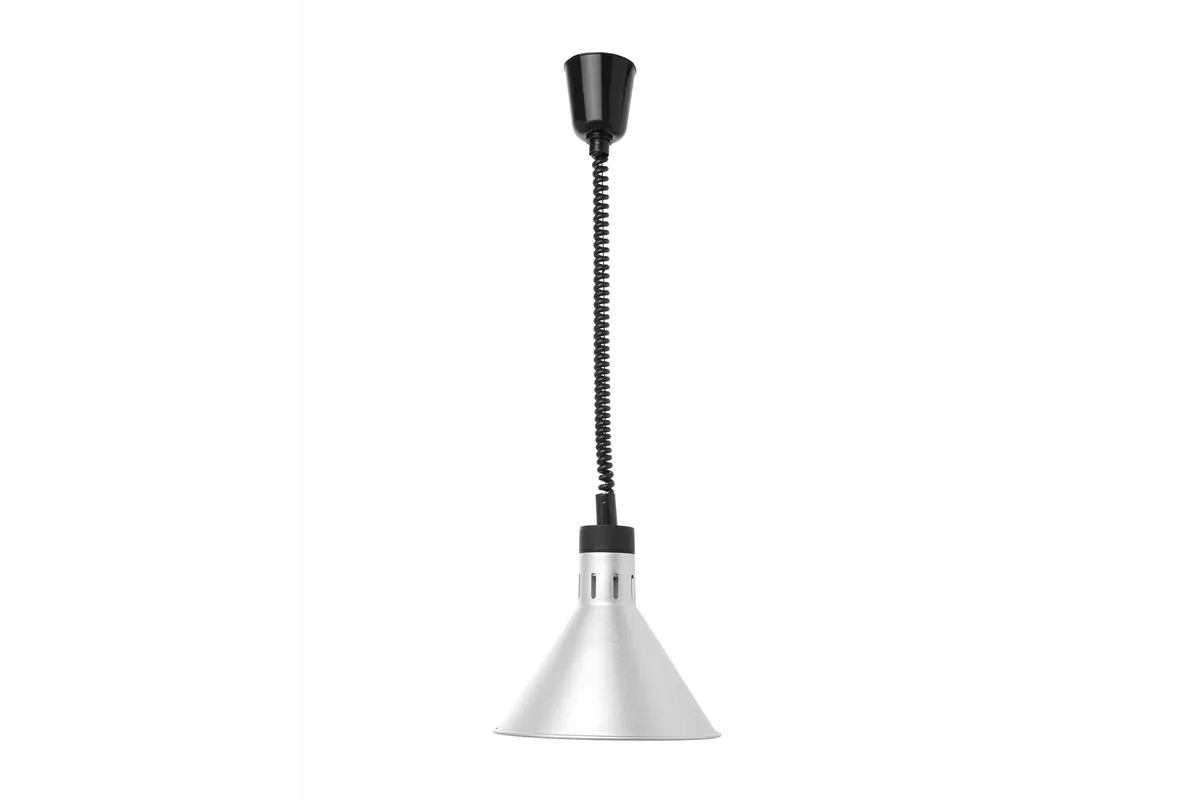 Lampa do podgrzewania potraw wisząca, stożkowa, srebrny, 230V/250W, ⌀275x250mm HENDI 273869